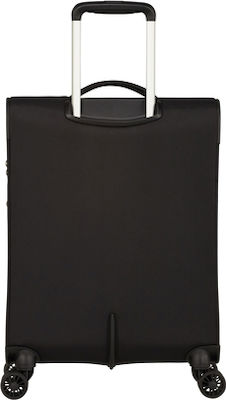 American Tourister Summerfunk Spinner Expandable Kabinenreisekoffer Weichschalen Schwarz mit 4 Räder Höhe 55cm