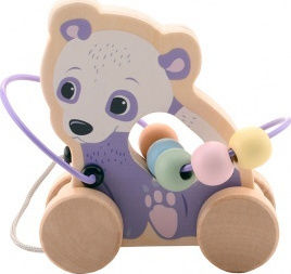 Joueco Pull-Along Toy Rolling Animals with Maze made of Wood for 12++ Months (Various Designs/Assortments of Designs) 1pc