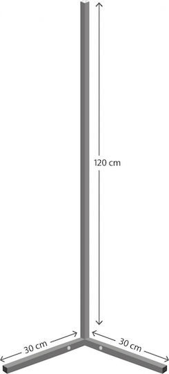 HomeMarkt LED Stehleuchte H120xB30cm. mit RGB Licht Schwarz