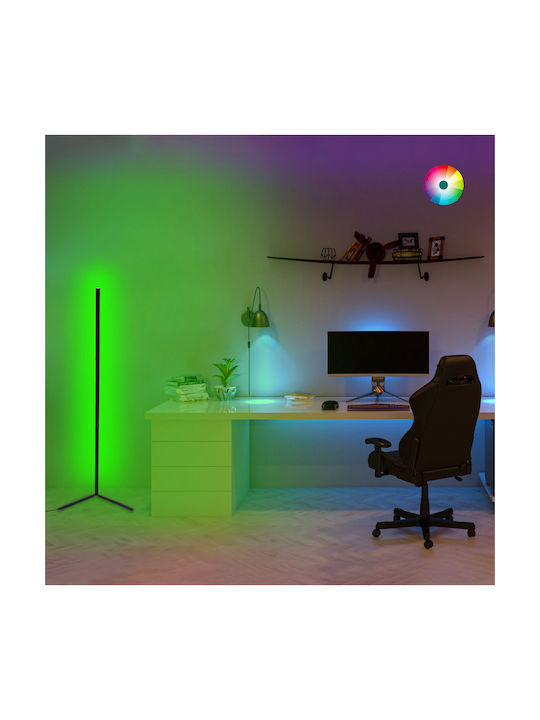 HomeMarkt LED Φωτιστικό Δαπέδου Υ120xΜ30εκ. με RGB Φως Μαύρο