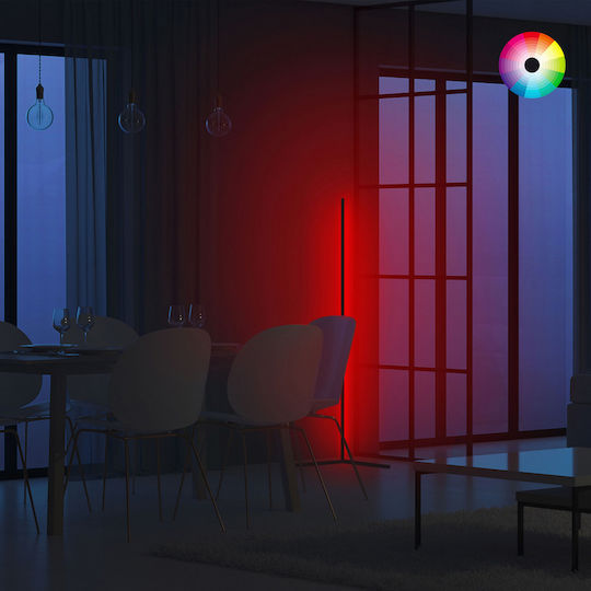 HomeMarkt LED Stehleuchte H120xB30cm. mit RGB Licht Schwarz