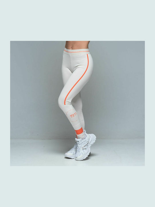 Pam Women's Long Legging High Waisted White