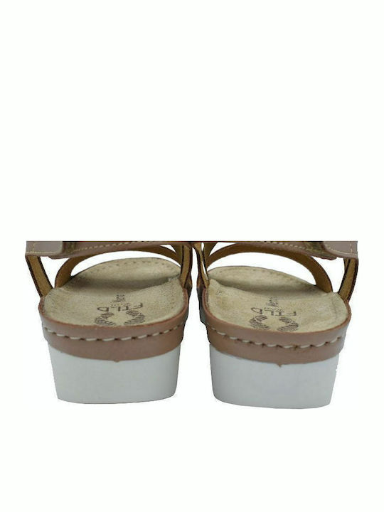 Ibiza 2005 Anatomic Women's Leather Ankle Strap Platforms Tabac Brown