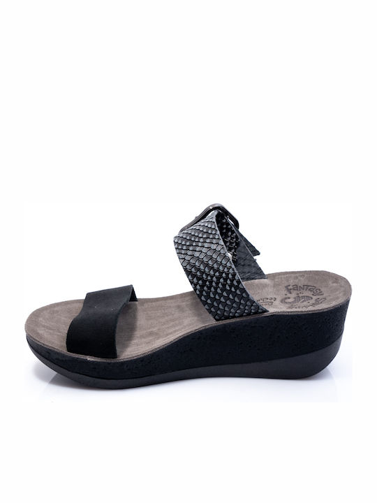 Artemis Anatomic Women's Leather Platform Shoes Black