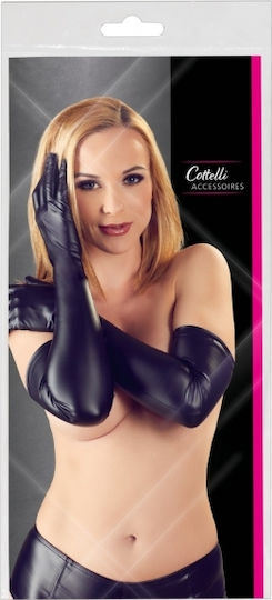 Cottelli Collection Matte Long Gloves Sexy Black Gloves
