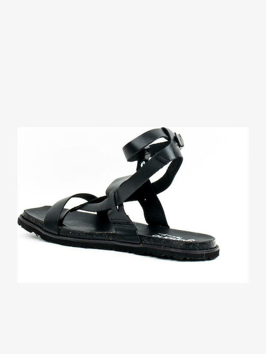 Rodas 007 Sandale Casual Damă de Piele Anatomici Negru