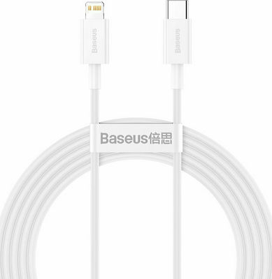 Baseus Superior Series USB 2.0 Cable USB-C male - Lightning Λευκό 2m (CATLYS-C02)