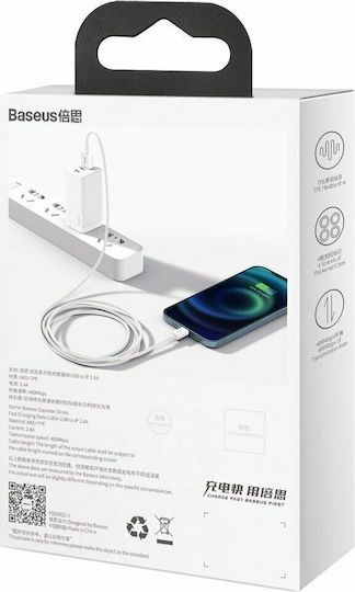 Baseus Superior Series USB to Lightning Cable Λευκό 1m (CALYS-A02)