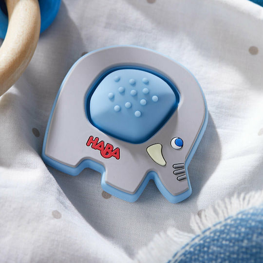 Haba Elephant Teething Rattle for Teething Relief from Plastic for 0 Months+