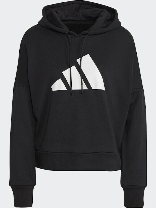 Sportswear Future Icons Μακρύ Γυναικείο Φούτερ με Κουκούλα Μαύρο