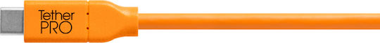 Tether Tools USB 2.0 Кабел USB-C Мъжки - USB-A Женски Оранжев 4.6м CUCA415-ORG