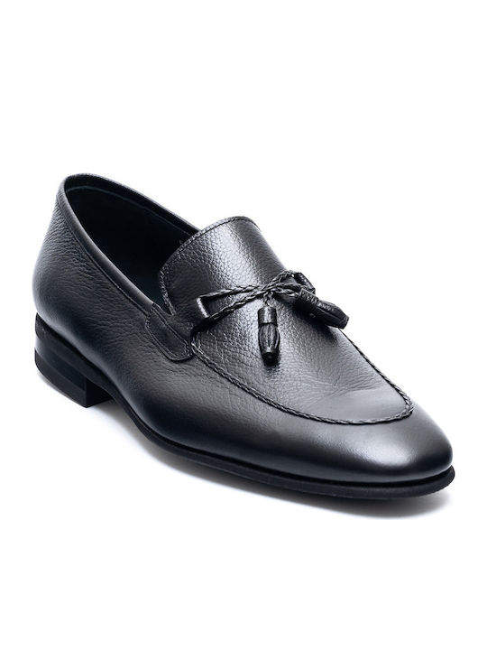 Perlamoda 5180 Men's Leather Loafers Black