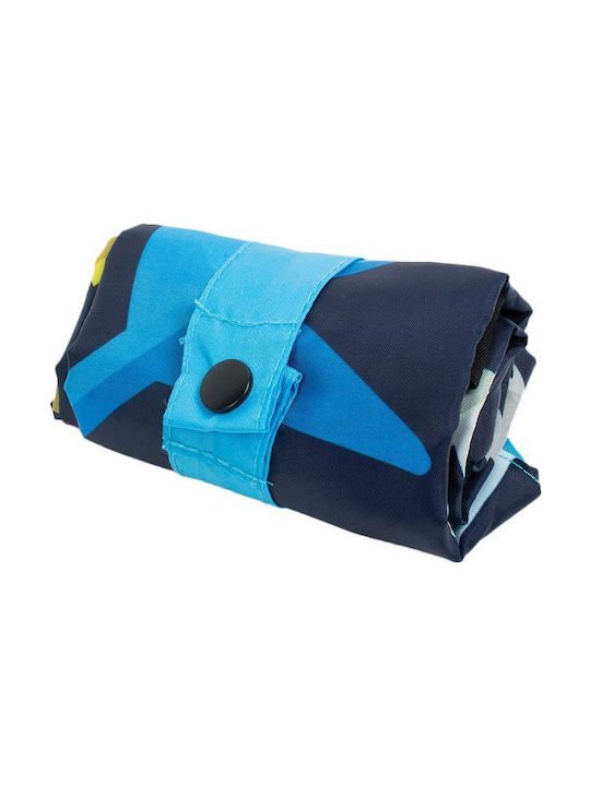 Loqi Airplane Υφασμάτινη Τσάντα για Ψώνια σε Μπλε χρώμα