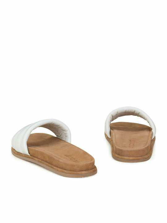Sandale Casual Damă Din Piele Albe
