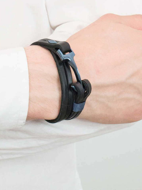 Fossil Herren Armband mit Design Verankerung aus Leder