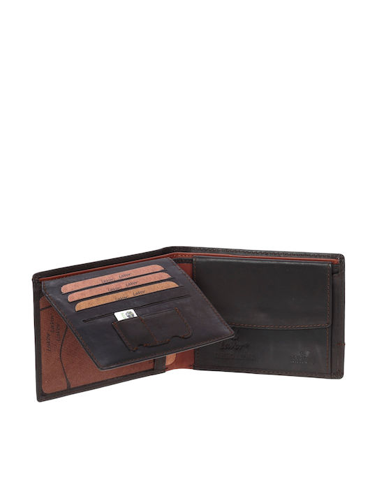 Leather Men's Wallet Classic with RFID Brown