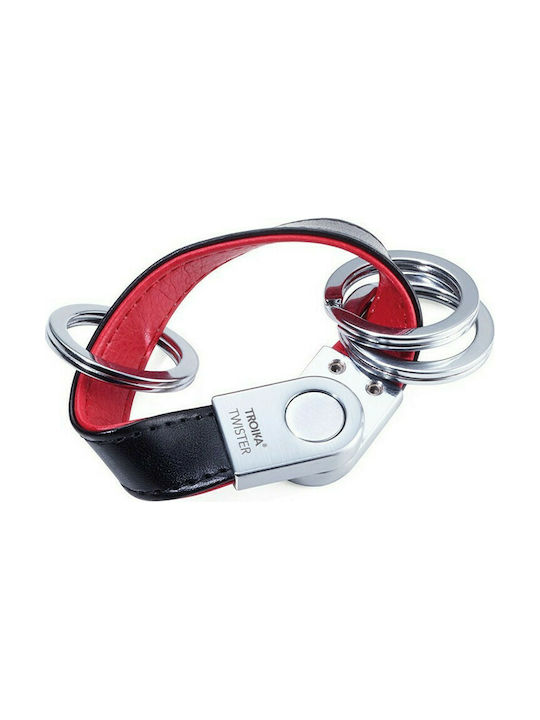 Troika Keychain Twister Leather Red