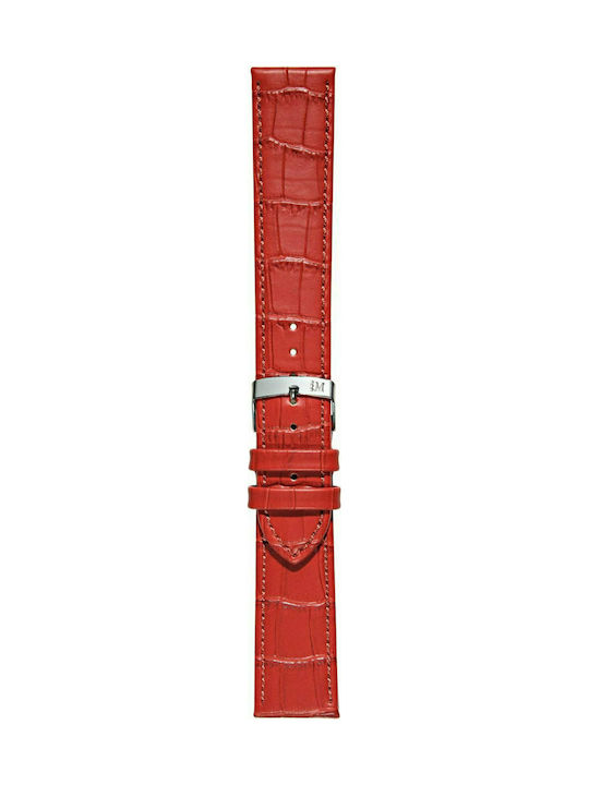 Morellato Juke Leather Strap Red 22mm