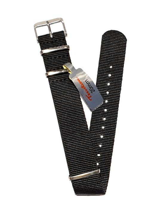 Tzevelion S151 Fabric Strap Nato Black 20mm