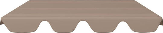 vidaXL Canopy for Cradle 188/168x110/145cm Brown with PVC Coating 1.86x2.48m