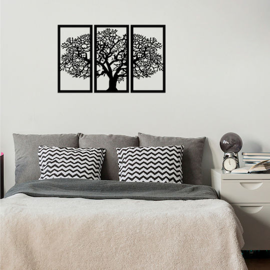 Freebox Siluetă Decorativă Neagră Din Lemn 105x1.5x66cm