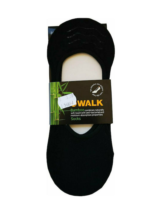 Walk W716 Women's Plain Socks Black