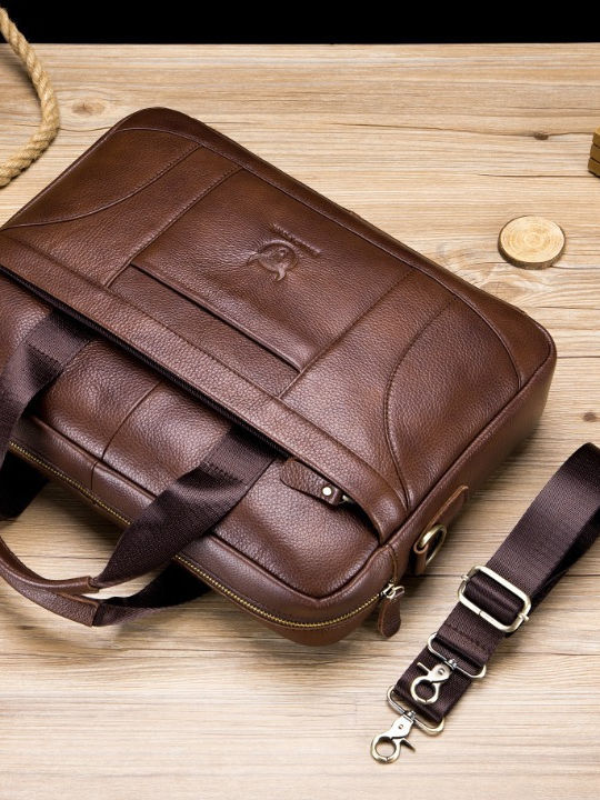 GWB-048 Leather Men's Briefcase Brown