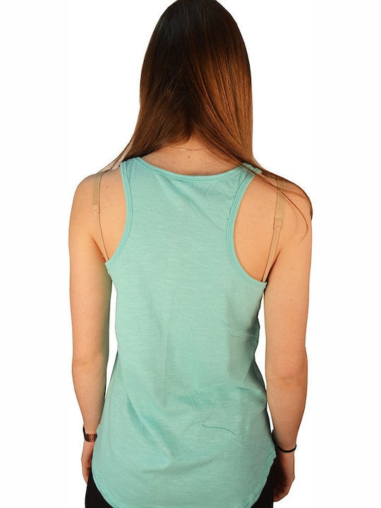Women's Cotton Blouse Sleeveless Turquoise