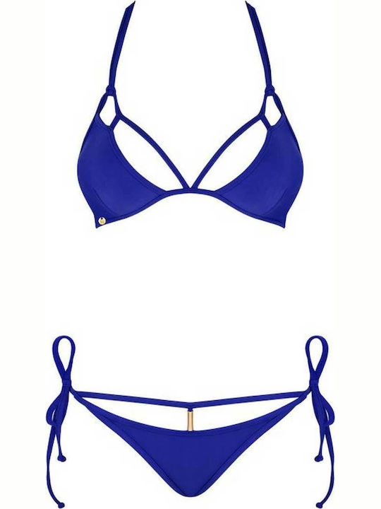 Costarica Set Bikini Τριγωνάκι & String Μπλε