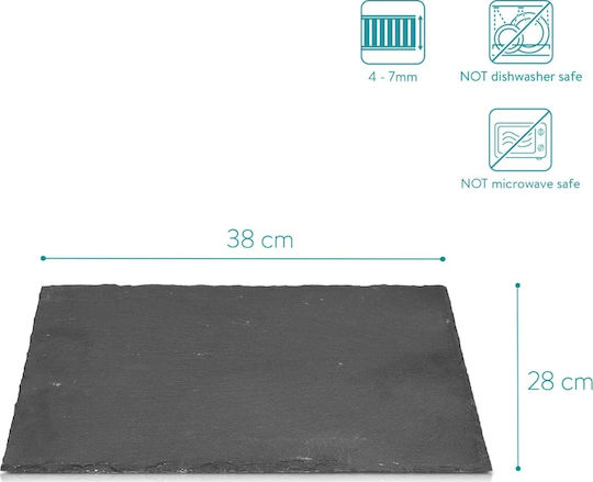 Navaris Rectangular Shale Serving Board 6pcs