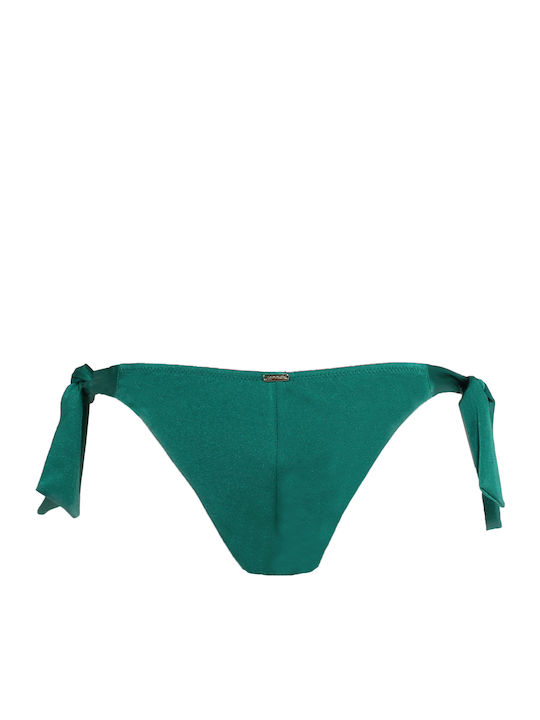Bikini Brasilien mit Schnürchen Grün
