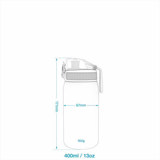 Ion8 Sport Pod Kids Water Bottle Plastic with Straw Non Spill Green 400ml