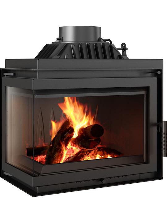 Kratki Simple Z S L BS Ενεργειακό Τζάκι Κασέτα Ξύλου 16kW Αριστερή Γωνία με Ανοιγόμενη Πόρτα