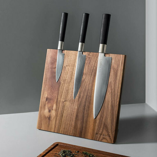 Navaris Magnetic Knives Stand Wooden