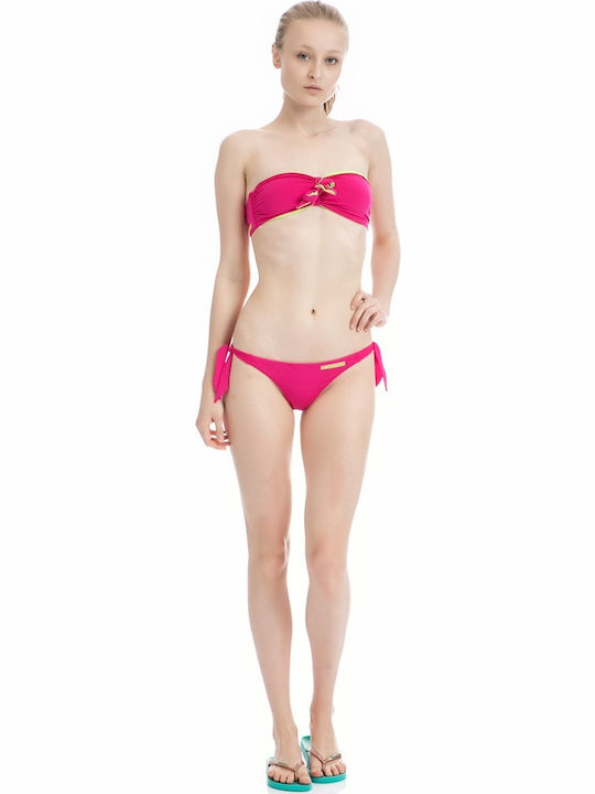 Strapless Bikini Top Φούξια