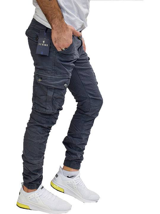 SEN-13 Pantaloni Elastic cu Croială Slim Gri