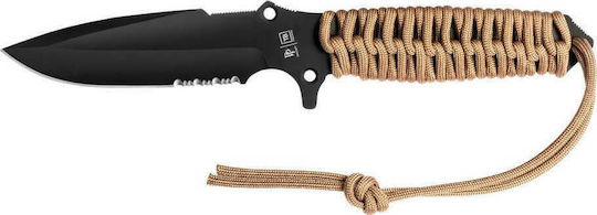 TB Outdoor Maraudeur Paracord Knife Survival Paracord Brown in Sheath