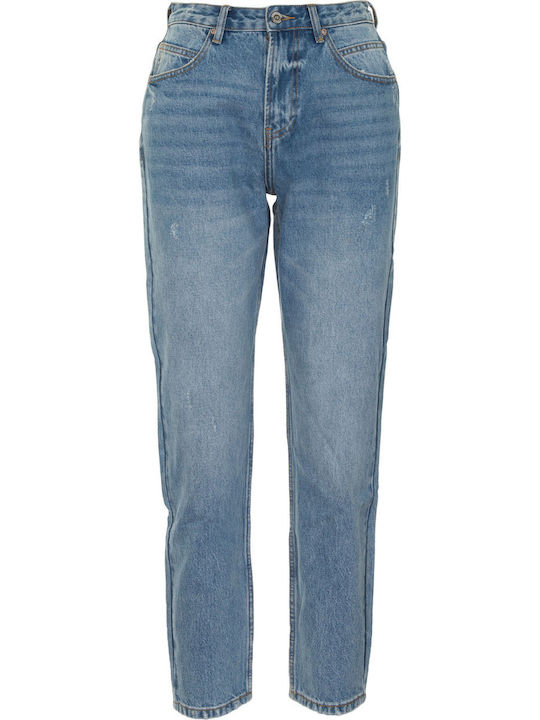 Ψηλόμεσο Γυναικείο Jean Παντελόνι σε Mom Εφαρμογή Light Blue