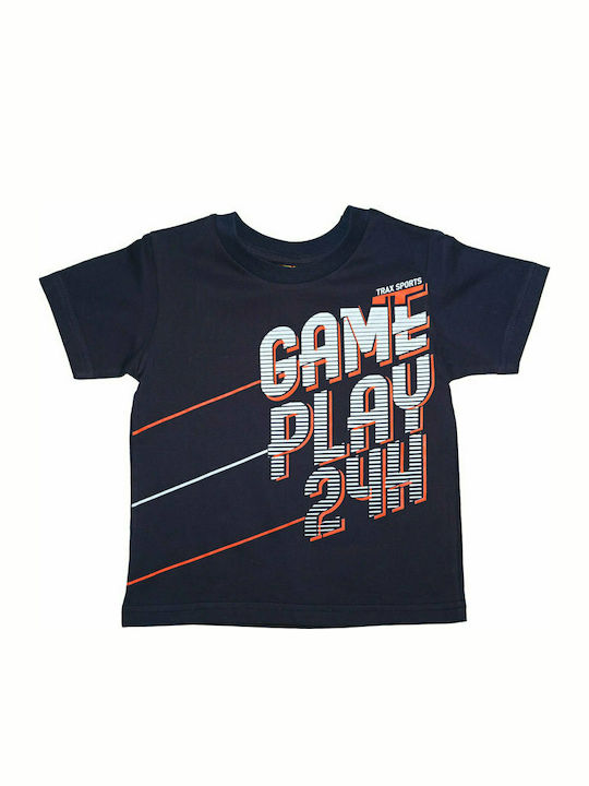 Trax Kids Set with Shorts Summer 2pcs Navy Blue με Μπλουζάκι "Game Play 24h"