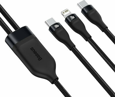 Baseus Flash Series Braided USB to Lightning / Type-C 1.2m 5A Cable (CA1T2-F01)