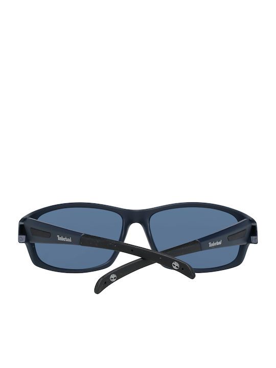 Timberland Men's Sunglasses with Navy Blue Plastic Frame and Blue Lens TB7189 91V