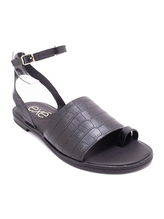 Exe Women's Flat Sandals in Black Color