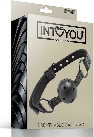 IntoYou Adjustable Breathable Ball Gag Намордник в Черен Цвят