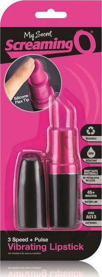Screaming O Vibrating Lipstick Mini Κλειτοριδικός Δονητής με Απομακρυσμένο Έλεγχο 20cm Pink