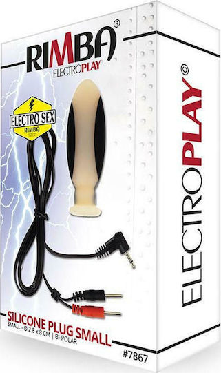 Rimba Electro Play Silicone Butt Plug Dop Anal Mici Neagră 8cm