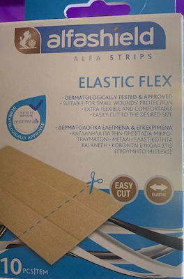 Karabinis Medical Plasturi Autoadezivi Alfashield Strips Elastic Flex 100x60mm 10buc