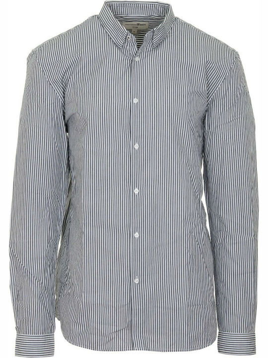 Long-sleeved Shirt Striped Light Blue