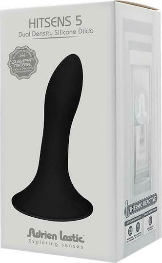 Adrien Lastic Hitsens S05 Dual Density Silicone Dildo Glass Dildo Black 12.9cm