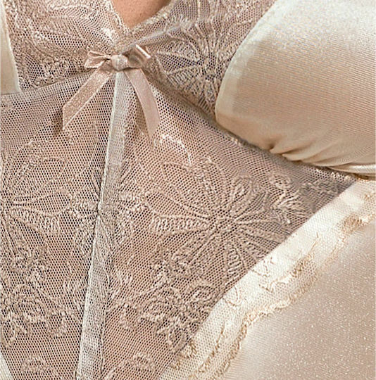 Passion Lotus Chemise & Thong Σετ Sexy Babydoll Cream
