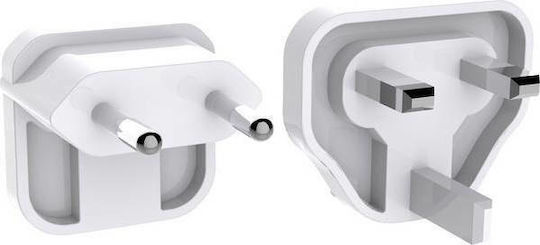 RealPower Φορτιστής Χωρίς Καλώδιο με 2 Θύρες USB-A και Θύρα USB-C Λευκός (306837)
